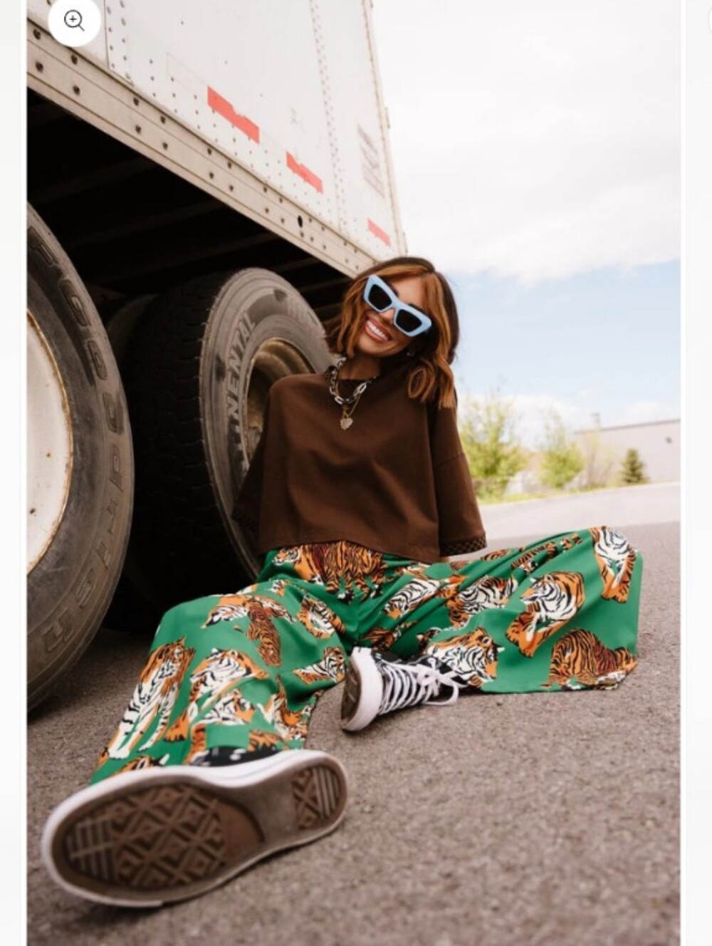 Never Taking These Off Trouser in Tiger Tales by Dressed in Lala size XL - Picture 3 of 6